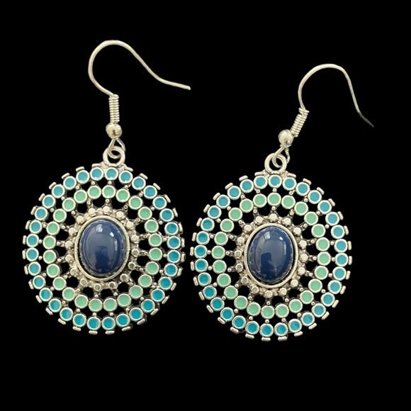 Boho Mosaic Turquoise ( in color) Dangle Earrings New Jewelry choose 3 f… - Picture 2 of 6